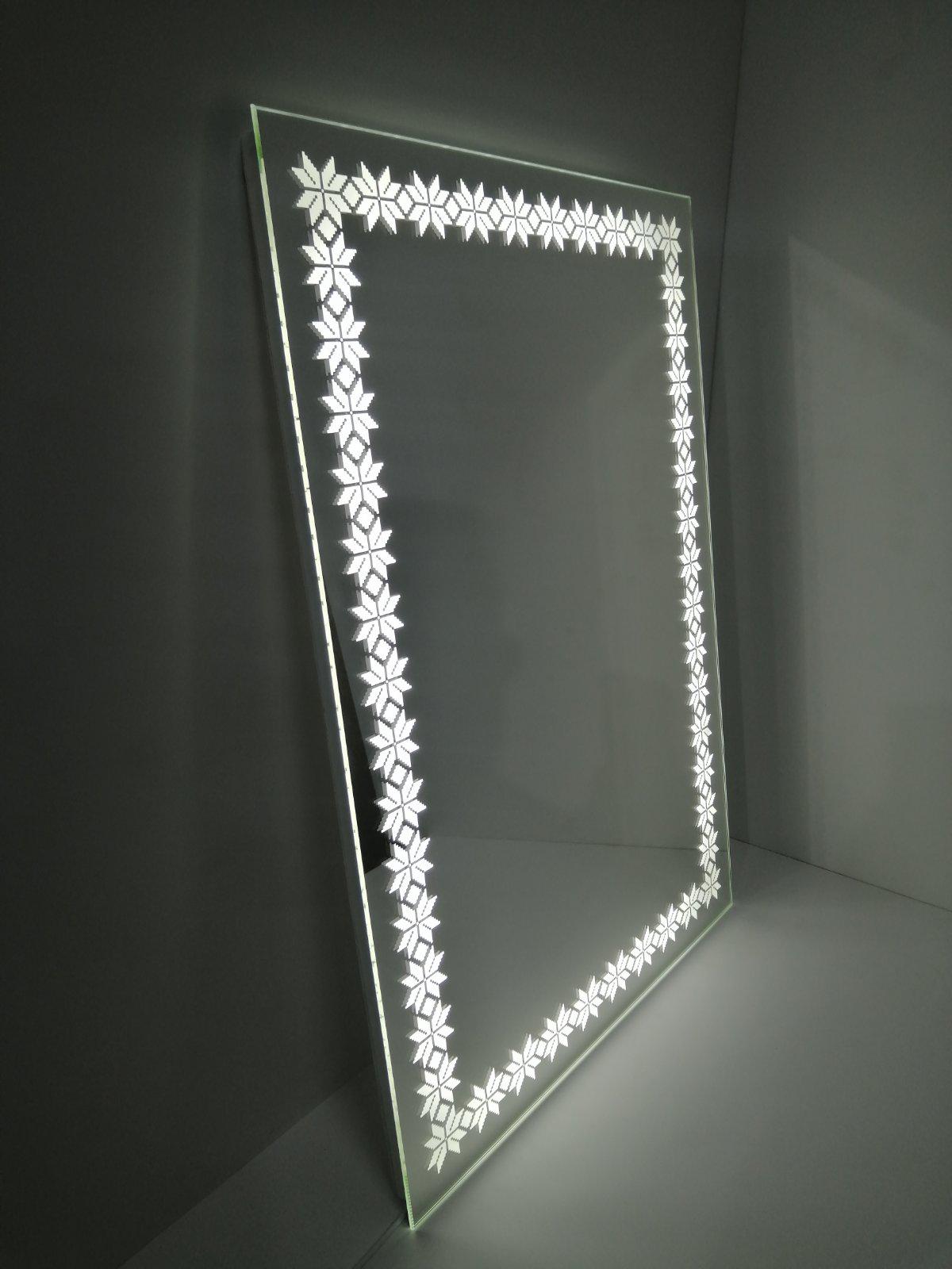 Зеркало с LED подсветкой Орнамент 500х700 мм (ORNAMENT 1-500х700) - фото 4