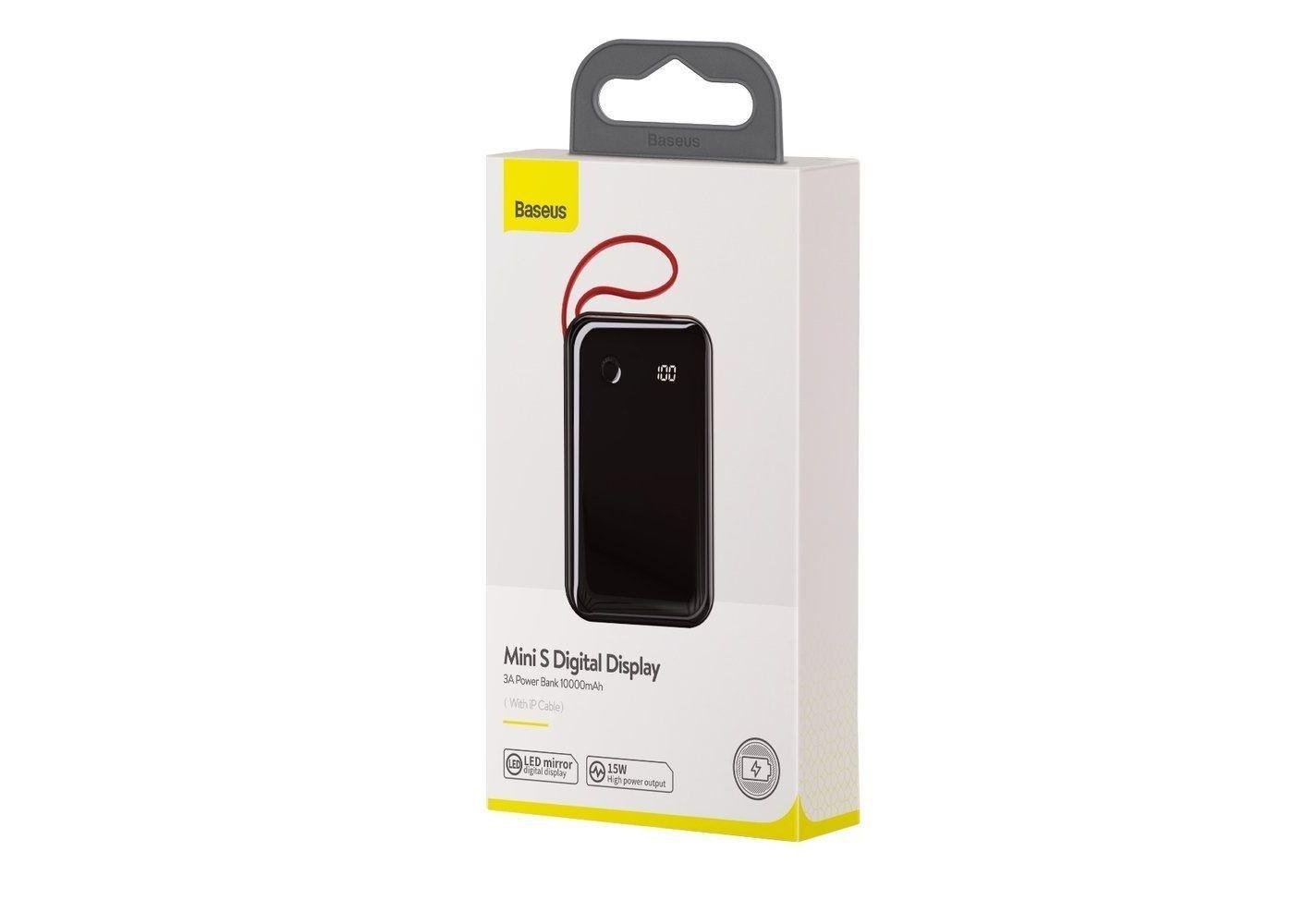 Повербанк BASEUS Mini S Digital Display 3A 10000 mAh Black (PPXF-E01) - фото 4