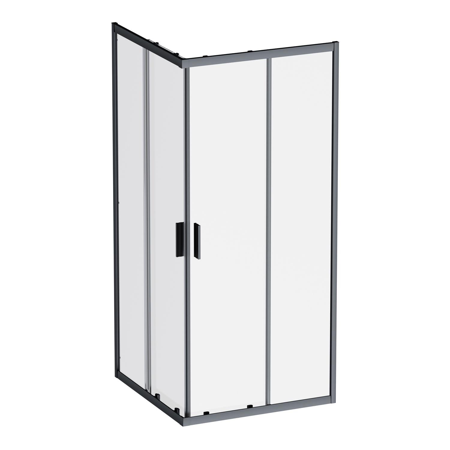 Душевое ограждение AM.PM Gem Square Slide без поддона 90х90 см Черный (W90UG-403-9090BT)