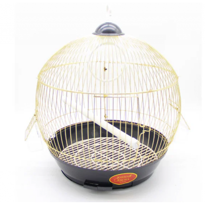 Клетка для птиц А308 39х42 см Золотjй (651)
