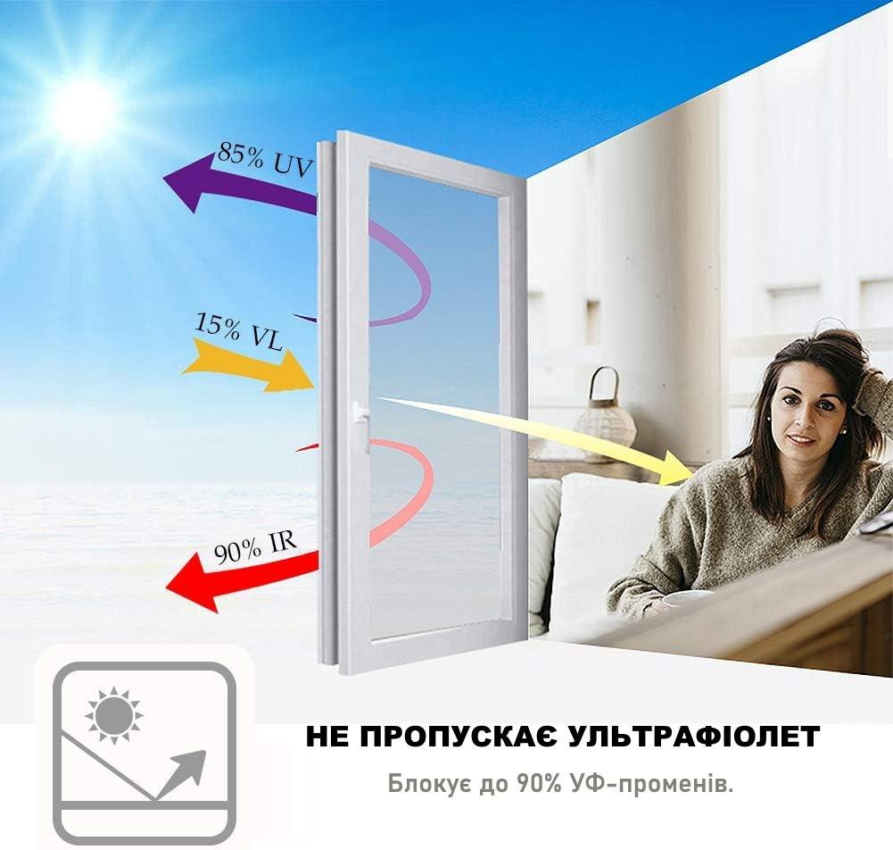 Пленка солнцезащитная многоразовая FILMGOO зеркальная для тонировки окон с затемнением 60х200 см. Серебристый (13304331) - фото 5 Пленка солнцезащитная многоразовая FILMGOO зеркальная для тонировки окон с затемнением 60х200 см. Серебристый (13304331) - фото 5