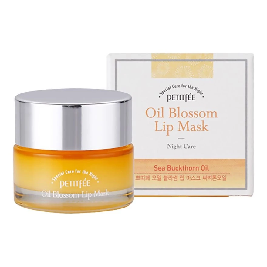 Маска для губ Petitfee Oil Blossom Lip Mask Sea Buckthorn oil Витамин Е/Облепиха 15 г (32123772)