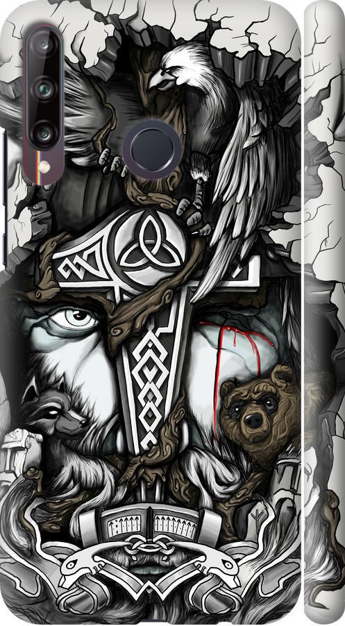 Чехол на Huawei P40 Lite E Тату Викинг (4098m-1875-42517)