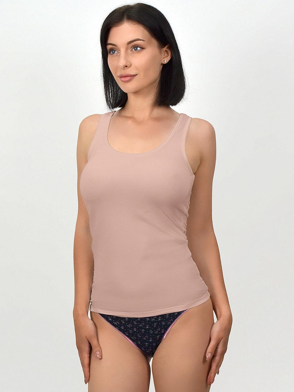 Майка женская Leinle на широком бретеле XL Бежевый (1126/16315)