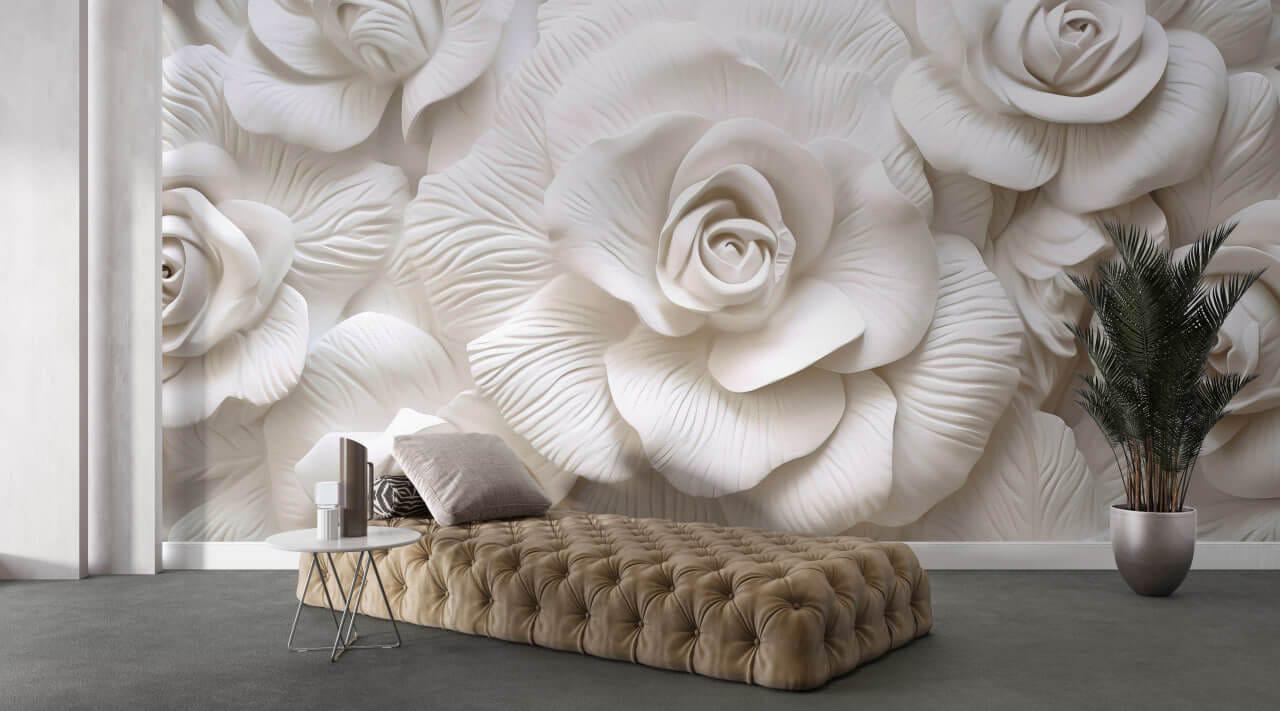 Фотошпалери флізелінові Styleo Print-walls 3D Пастельні троянди 051 400х250 см (Pw-051/4)