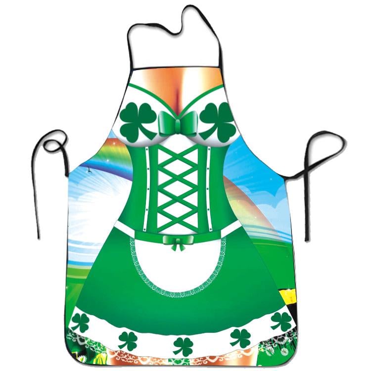 Фартук с приколом девушка в платье с клевером 80x60 см Разноцветный (50178) Фартук с приколом девушка в платье с клевером 80x60 см Разноцветный (50178)
