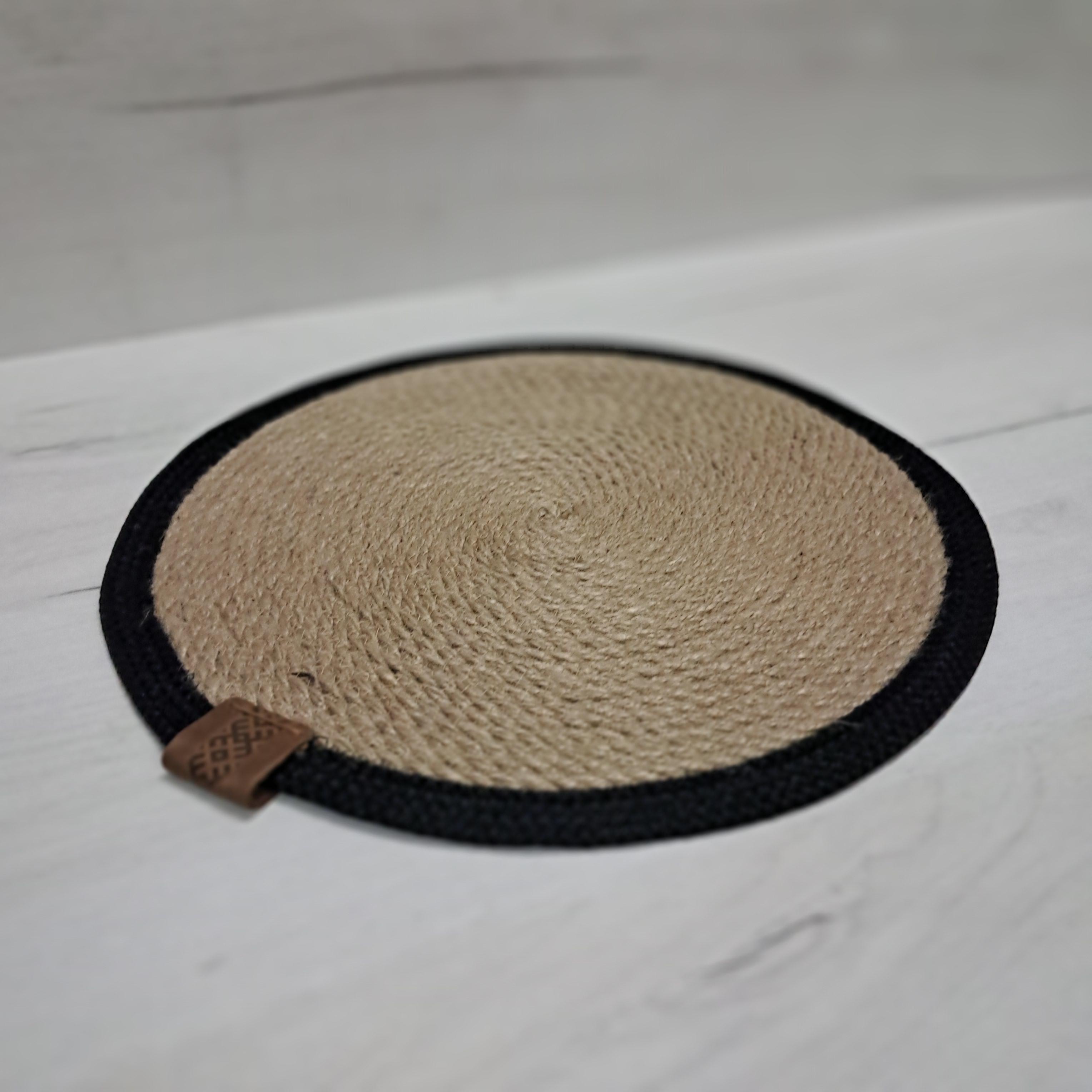 Плейсмат з джуту та бавовняного шнура під гаряче Чорний (22814391) - фото 2