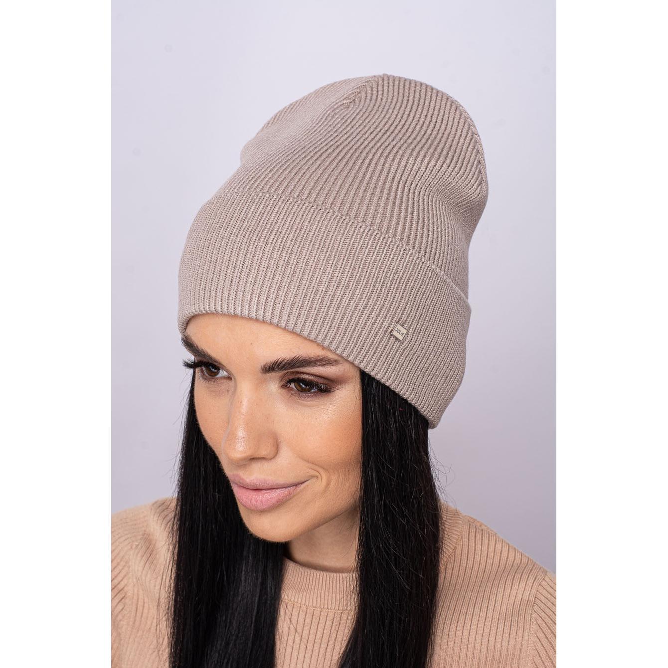 Шапка женская шерстяная Leks Дирол one size Бежевый