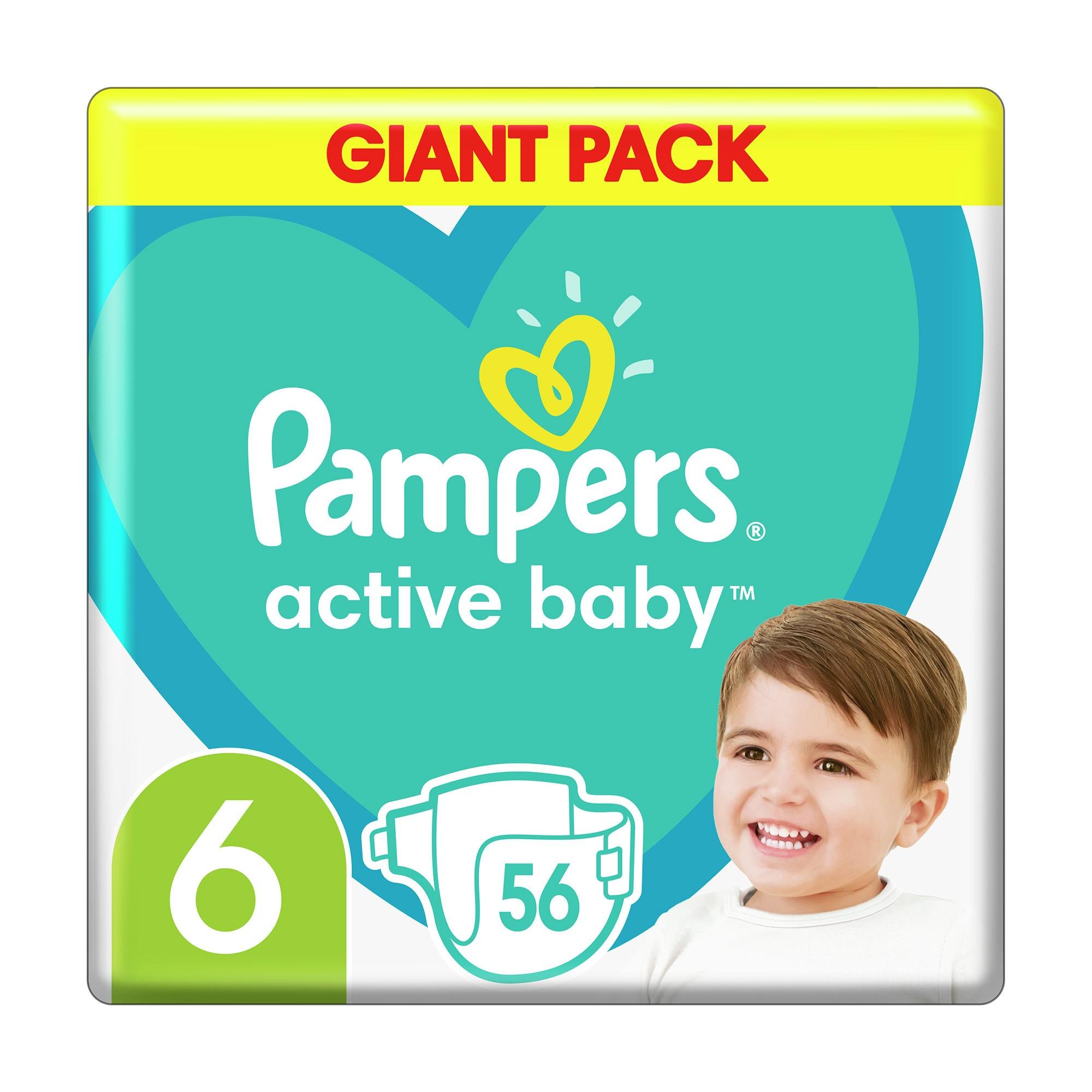 Подгузники Pampers Active Baby р. 6 13-18 кг 56 шт. (4827) - фото 1