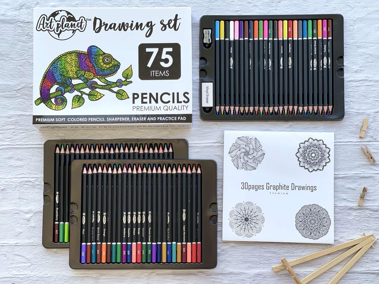 Набор карандашей + ластик + точилка + разрисовка мандала Art Planet 30 листов большой - фото 3 Набор карандашей + ластик + точилка + разрисовка мандала Art Planet 30 листов большой - фото 3