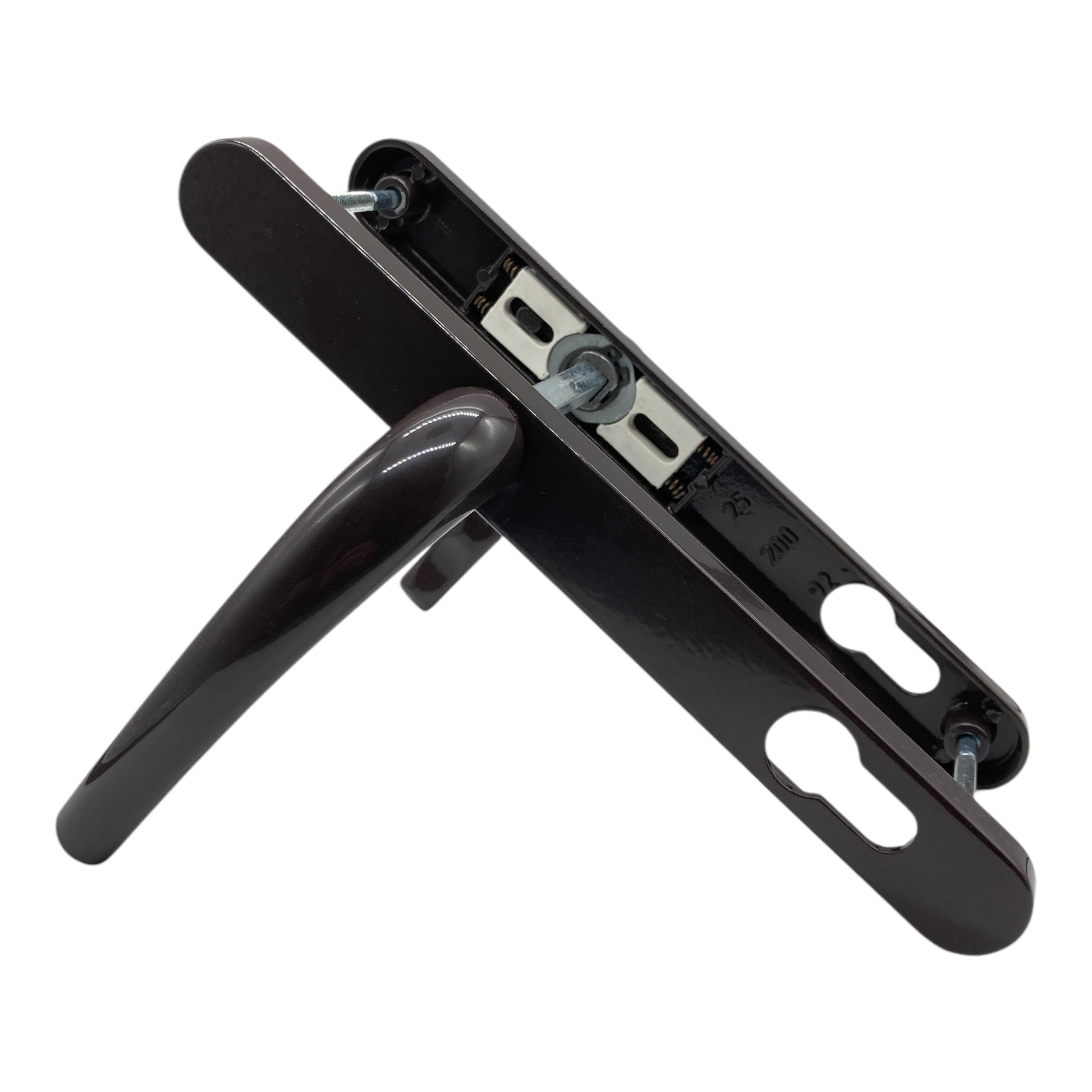 Ручка нажимная на металлопластиковую дверь Сафир 92 мм Коричневый