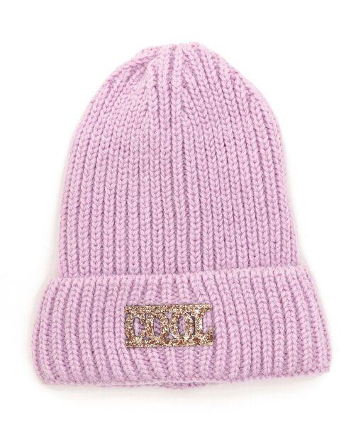 Шапка дитяча для дівчаток Ніка D817 фліс 50-54 см Бузковий