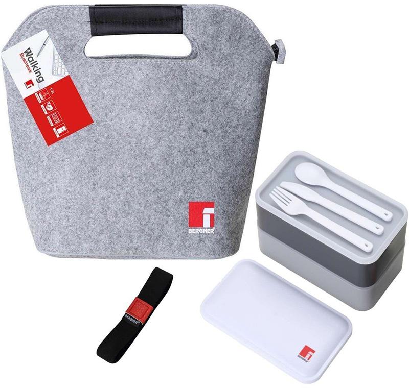 Набір для ланчу Bergner Walking Business Сірий фетр (BG-5759-BK)