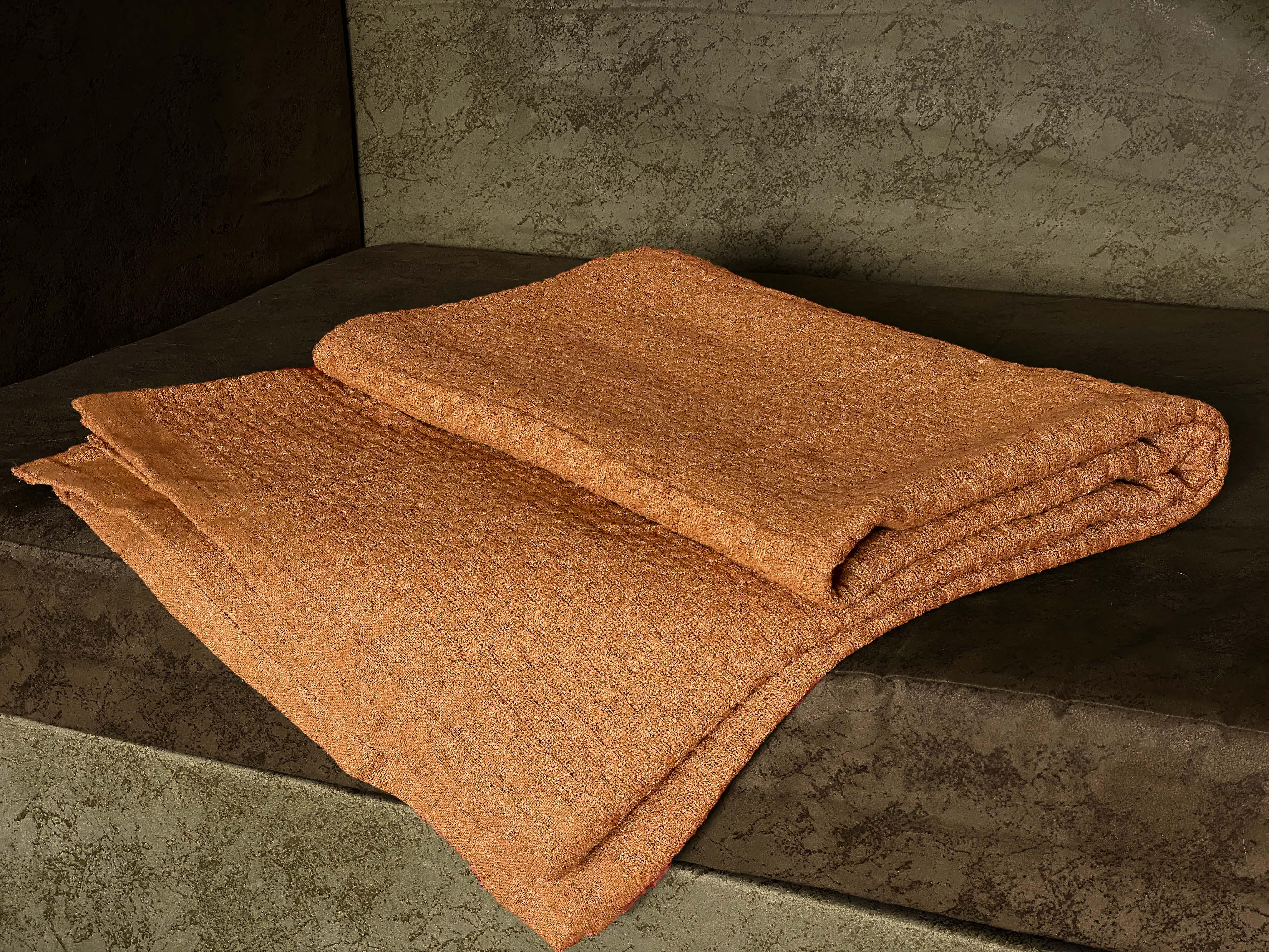 Плед ZASTELLI Матис хлопок Верблюжий 150х210см - фото 2