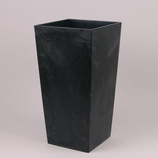 Горшок пластмассовый Flora FINEZJA ECO recycled с вкладом 30х30 см Черный (79609)