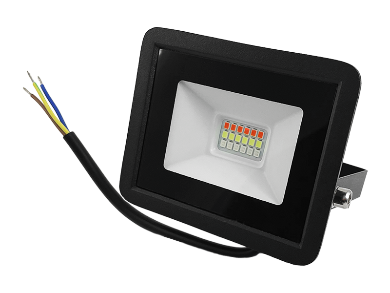 Прожектор світлодіодний Lemanso LMP76-10 з пультом керування 10W RGB IP65 (7210)