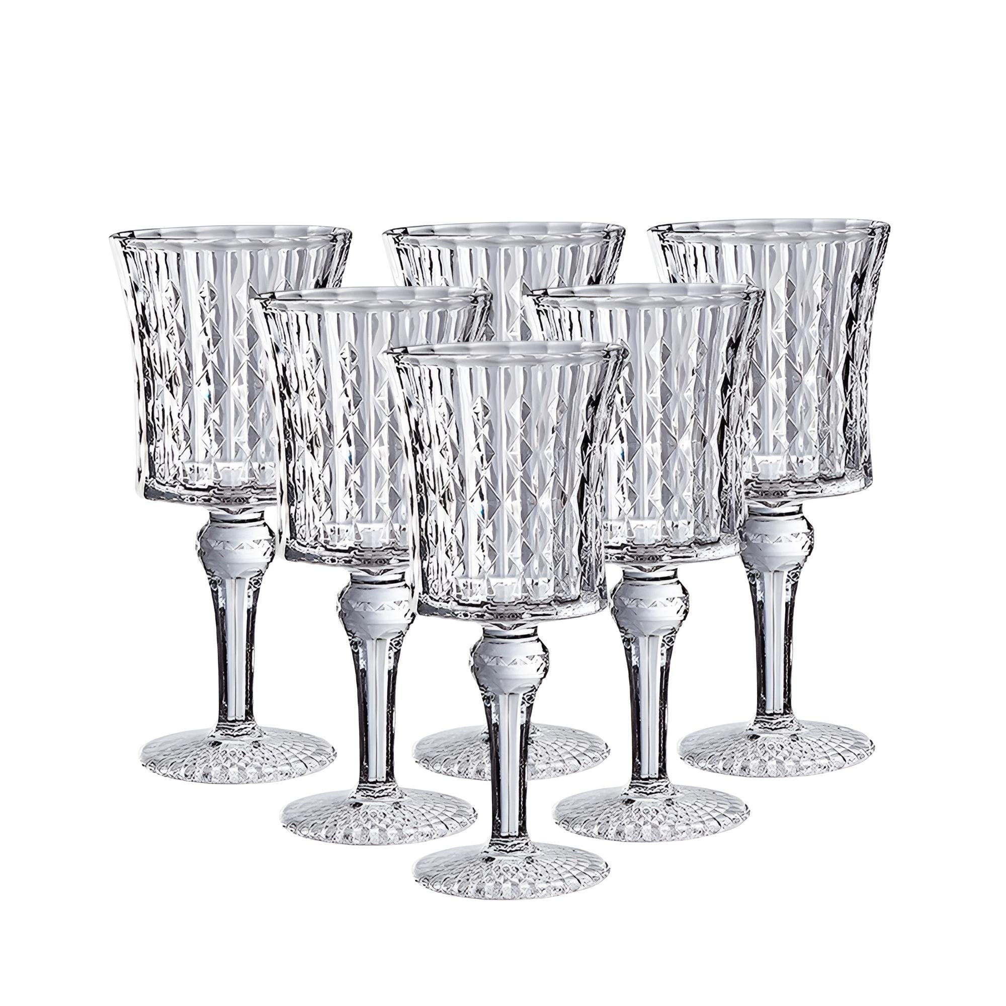 Набор бокалов для вина под хрусталь 6 штук Прозрачный (HP4158)