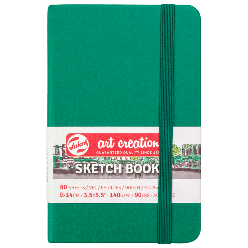 Альбом для графики Royal Talens Art Creation твердый переплет 140 г/кв. м 80 л. 9x14 см Forest Green (9314331M)