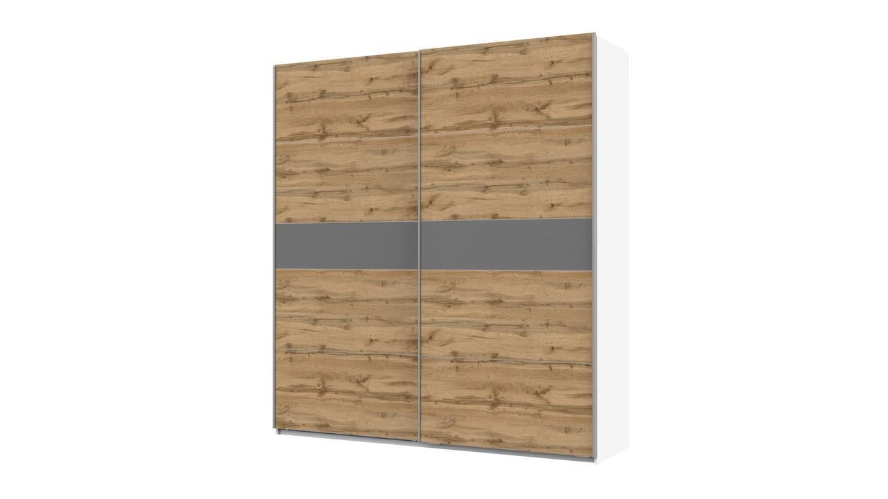 Шкаф купе Doros G-Caiser 2 ДСП/5 частей 220х60х240 см Белый/Тахо/Антрацитовый (42001009)