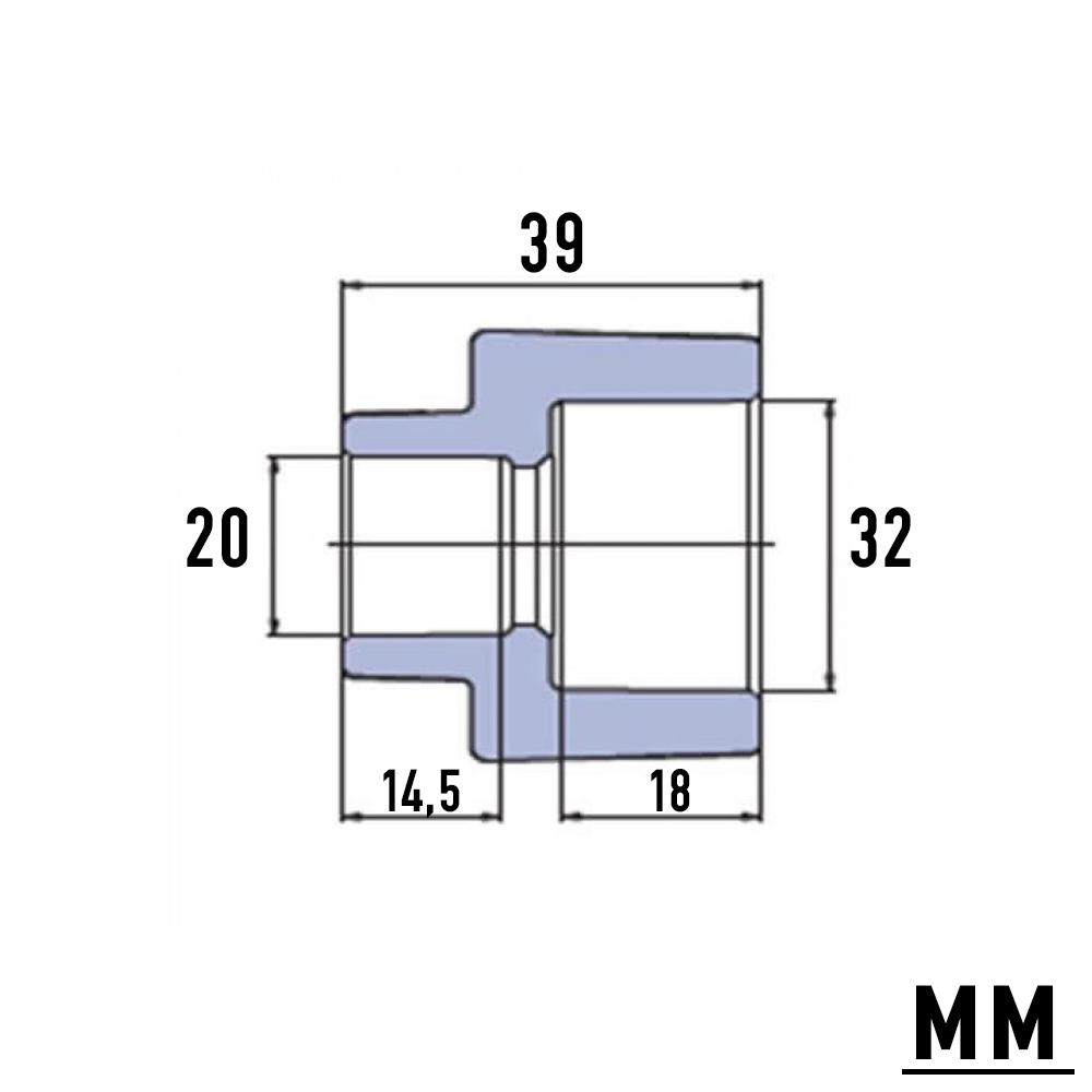 Муфта перехідна Wavin PP-R 32х20 мм - фото 2