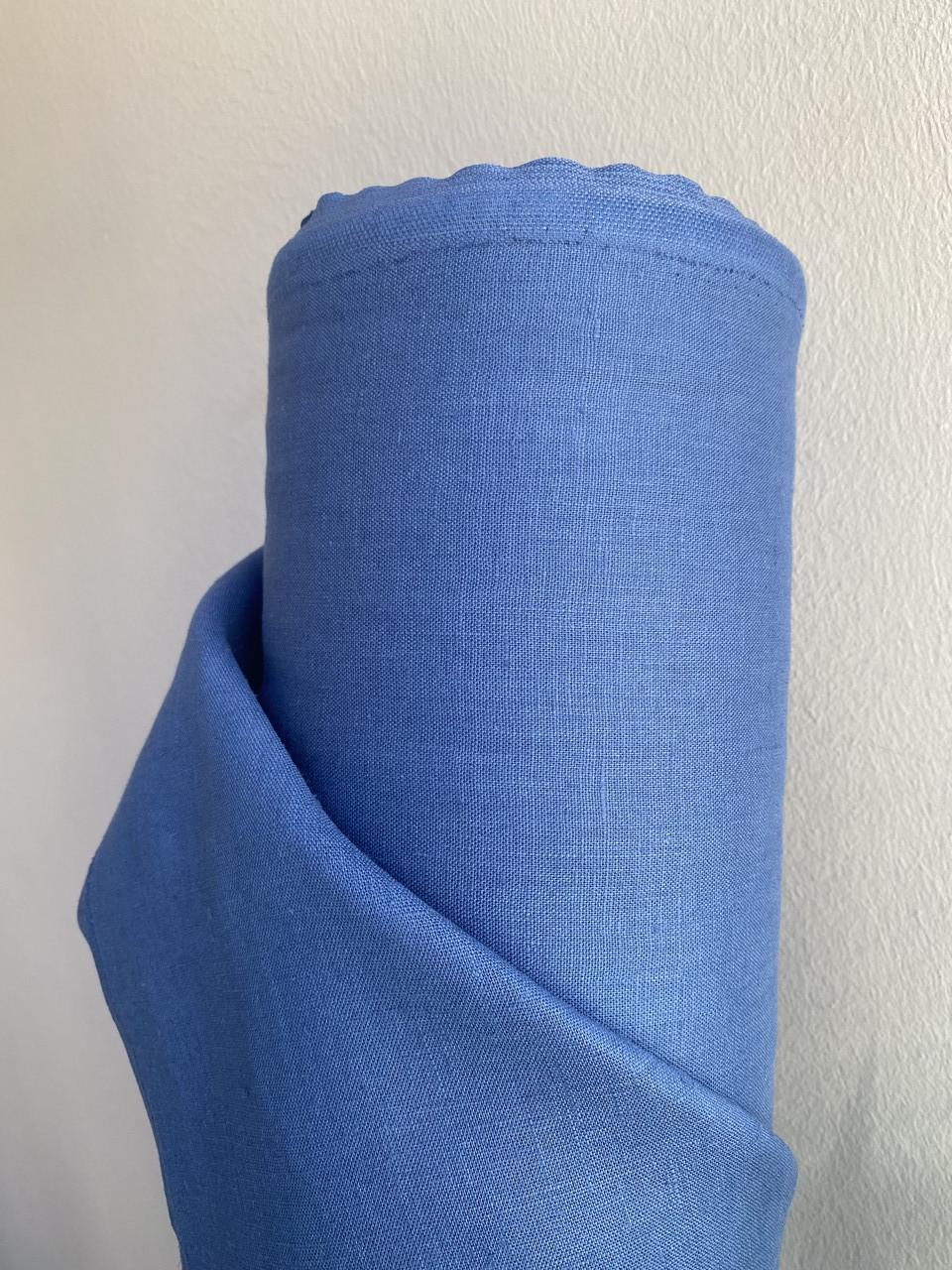 Ткань костюмная LINEN PLUS 100% лен 140 см 131/369 Синий