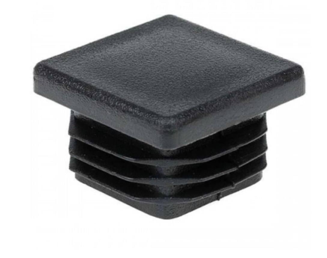 Комплект заглушек для профильных труб квадратных 20х20 мм 10 шт. Черный (2688297242)