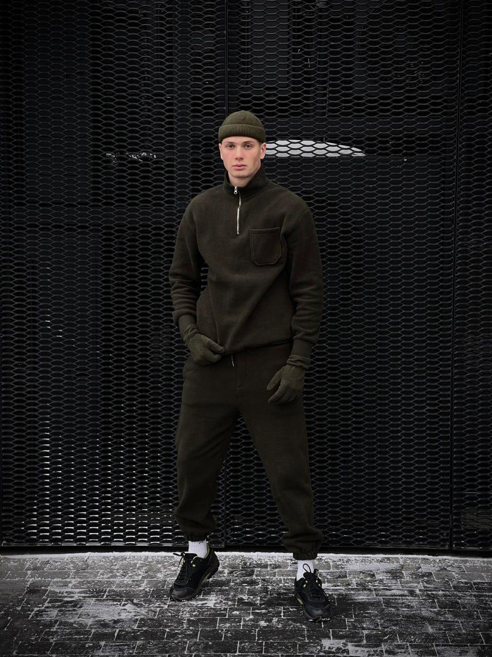 Костюм чоловічий Fleece XL Хакі (8923)