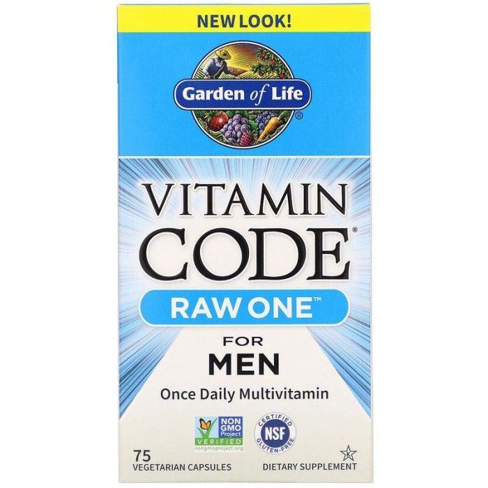 Мультивитаминная добавка Garden of Life Vitamin Code RAW One для мужчин 75 вегетарианских капсул (GOL-11402)