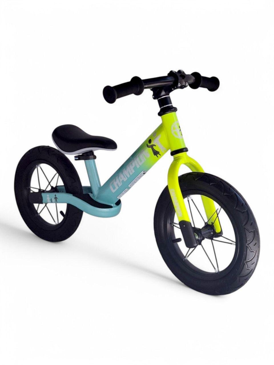 Беговел Champion NN-12 двухколесный до 60 кг Голубо-желтый (NN-12r-s2)