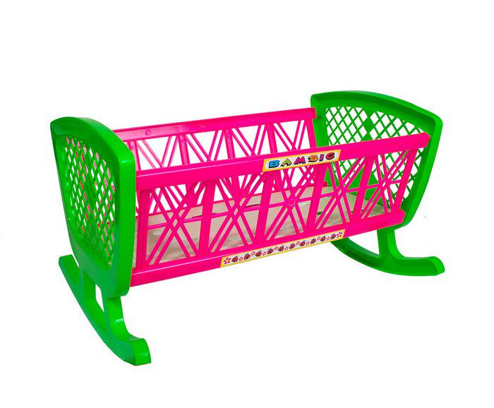 Кроватка для кукол Bamsic Зелено-розовый (149635)