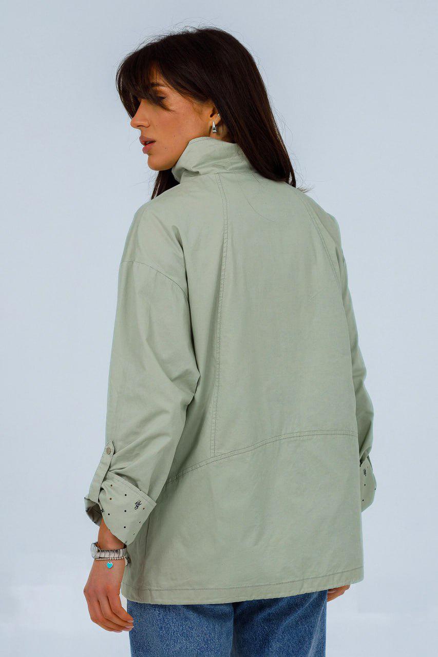 Ветровка oversize р. 52 Оливковый (768\74)