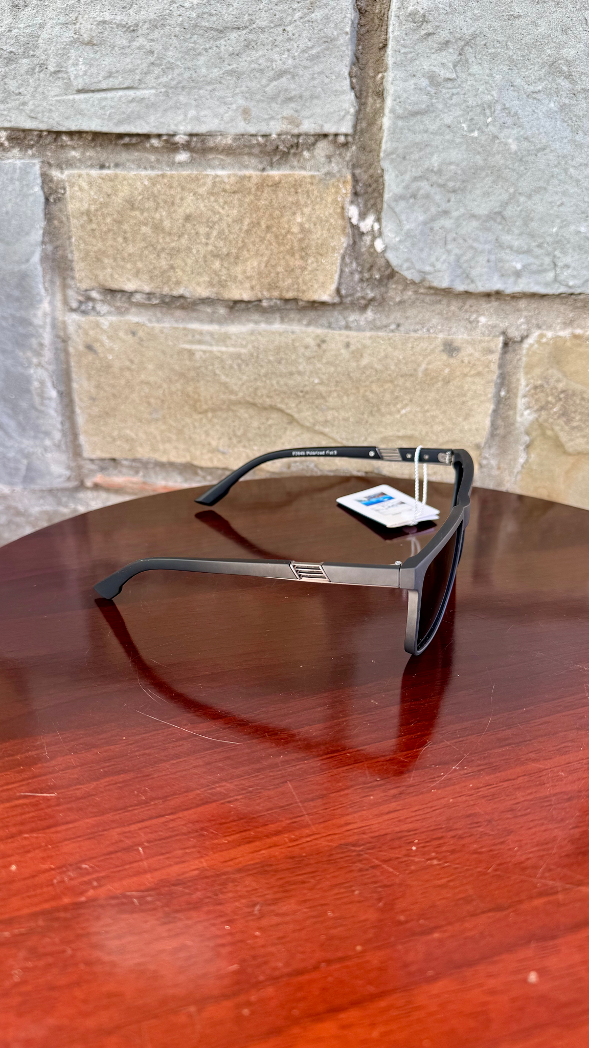 Сонцезахисні окуляри чоловічі Polaroid UV400 поляризаційні антиблік квадратні Чорний/Димчасто‑чорний (6bdece07) - фото 6