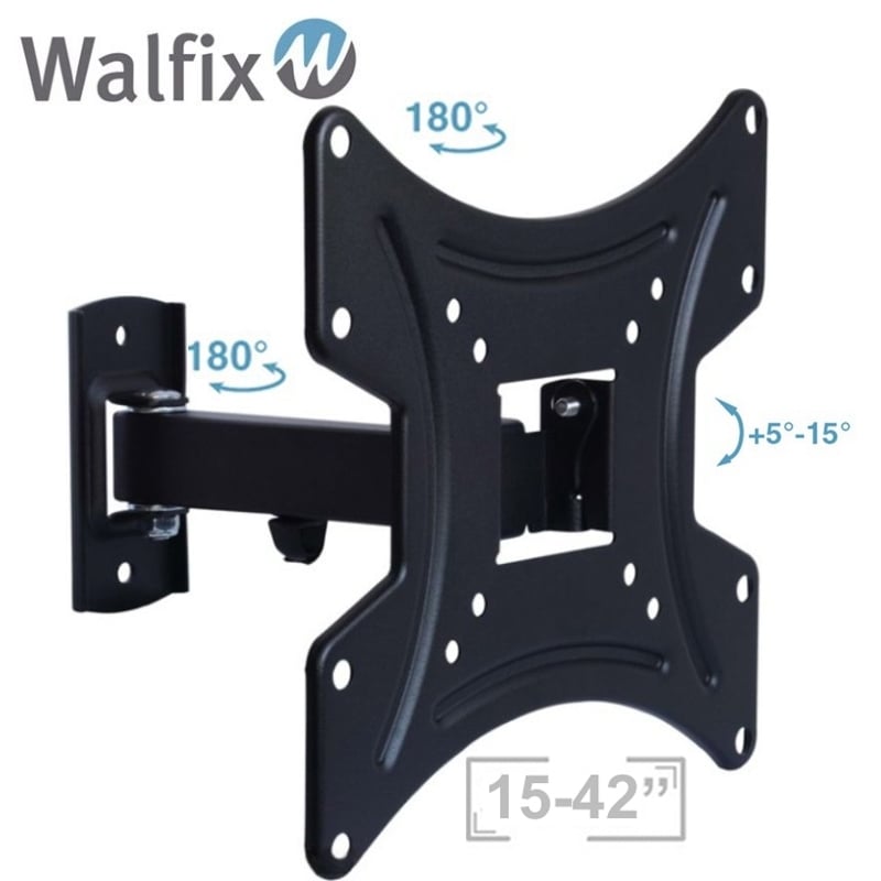 Кріплення для телевізора Walfix R-333B настінний 15-42" (tf1274) - фото 2 Кріплення для телевізора Walfix R-333B настінний 15-42" (tf1274) - фото 2