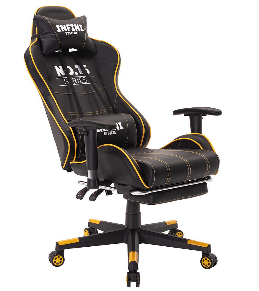 Кресло компьютерное Infini № 16 Черный/Желтый (10627315) - фото 7 Кресло компьютерное Infini № 16 Черный/Желтый (10627315) - фото 7