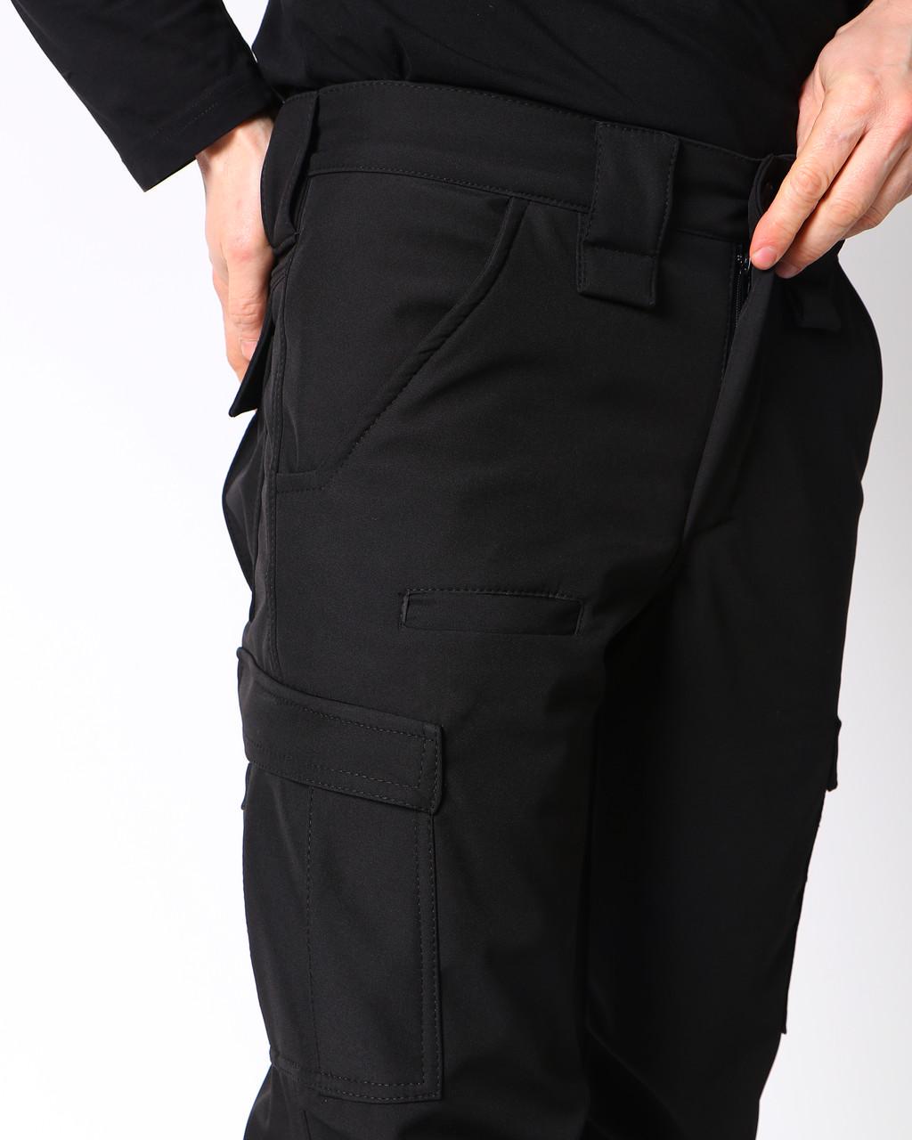 Брюки на флисе шесть карманов софтшелл р. 46 Черный (ШтаниТС_софтш_фліс_ч_46) - фото 5 Брюки на флисе шесть карманов софтшелл р. 46 Черный (ШтаниТС_софтш_фліс_ч_46) - фото 5