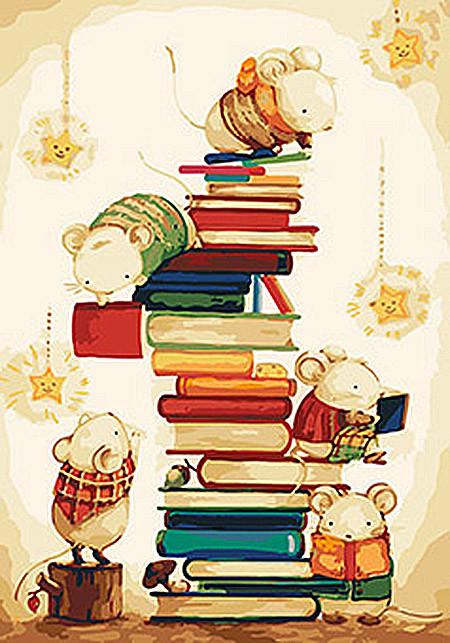 Картина по номерам Идейка Маленькие читатели 35х50 см (KHO4111)