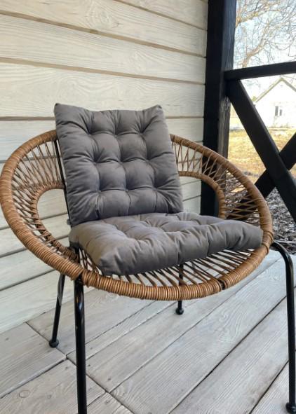 Подушка на стул/стул/кресло Decorator Velour 40х40х5 см Серый (84-103) - фото 2 Подушка на стул/стул/кресло Decorator Velour 40х40х5 см Серый (84-103) - фото 2