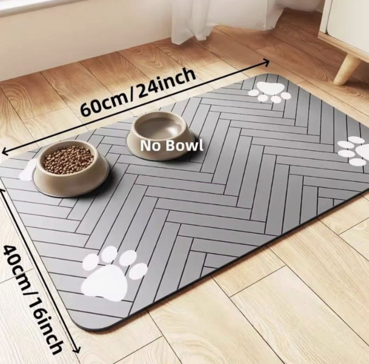 Килимок під миски для домашніх тварин 1 шт. L Silver (5647869) - фото 6 Килимок під миски для домашніх тварин 1 шт. L Silver (5647869) - фото 6