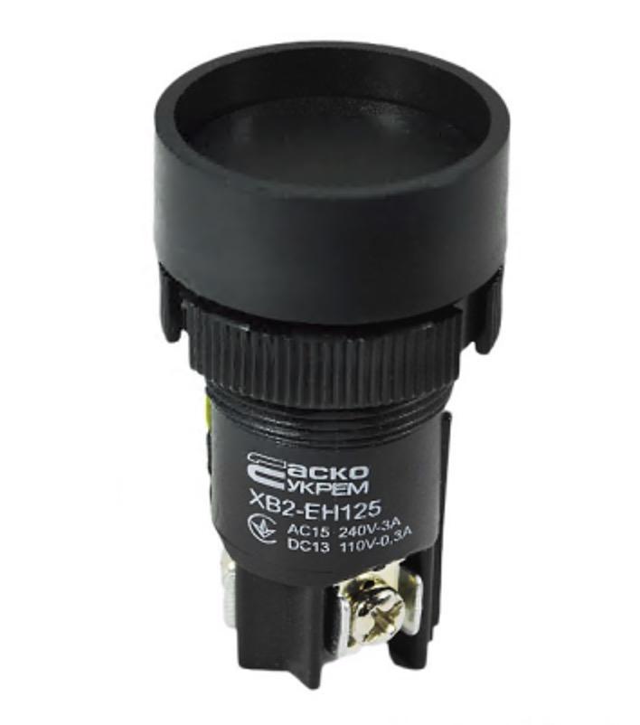 Кнопка Старт АСКО-УКРЕМ XB2-EH125 с фиксацией Черный (NO+NC)