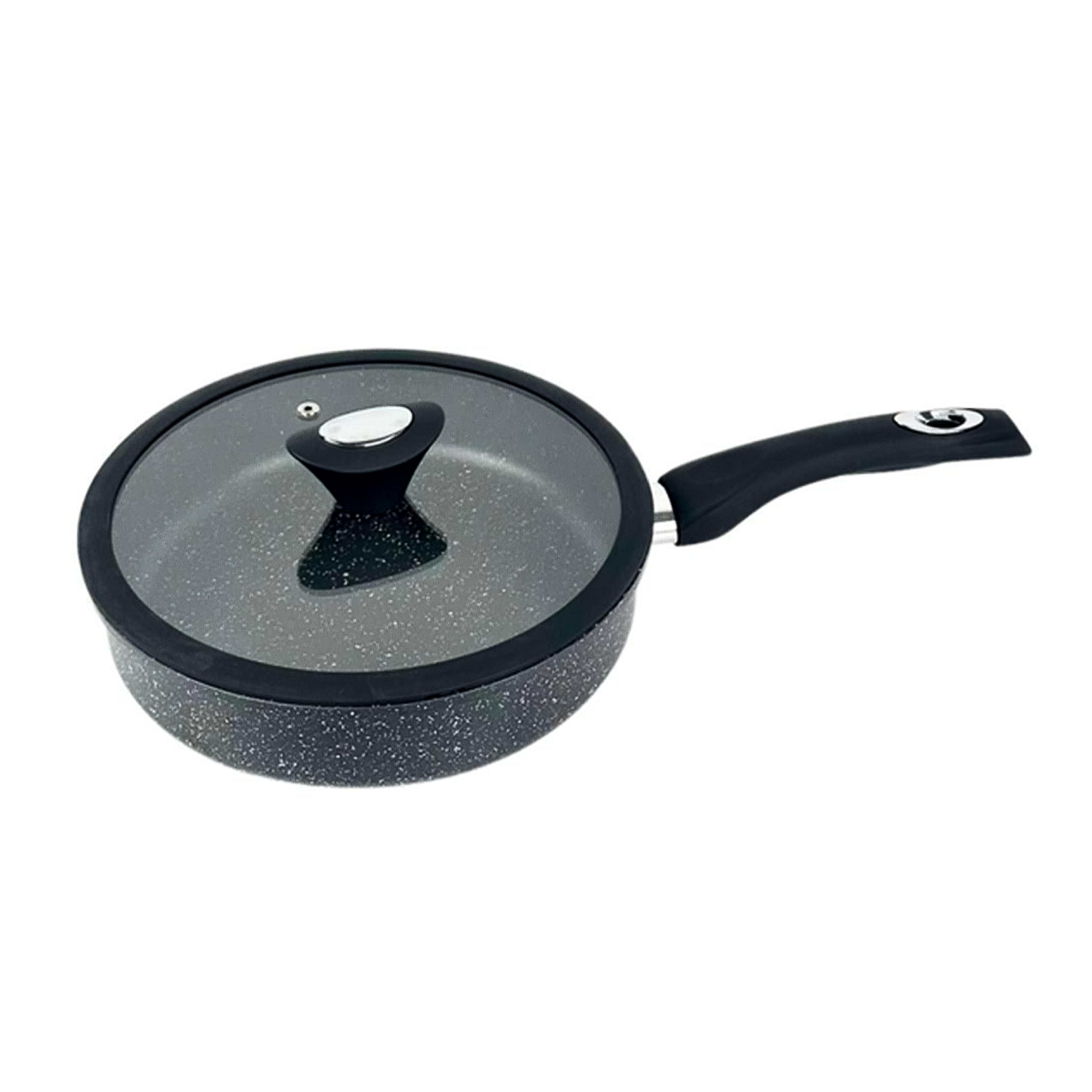 Сковорода Vezzer глубокая с крышкой 24 см (VZ8066)