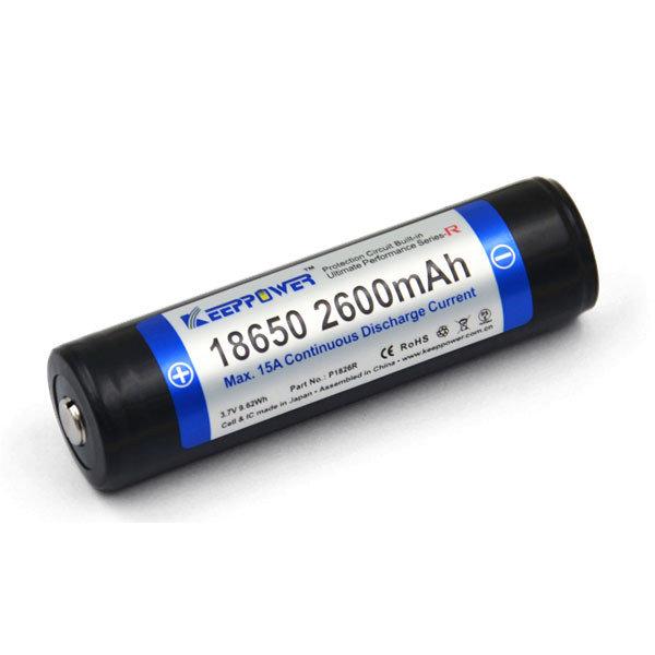 Аккумулятор Keeppower 18650 Li-ion 2600 mAh с защитой