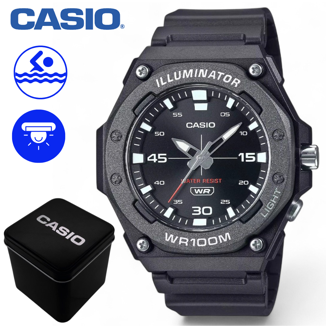 Наручний годинник чоловічий Casio стрілковий з підсвічуванням водонепроникний 10АТМ Чорний (MW-620H-1A) - фото 2 Наручний годинник чоловічий Casio стрілковий з підсвічуванням водонепроникний 10АТМ Чорний (MW-620H-1A) - фото 2