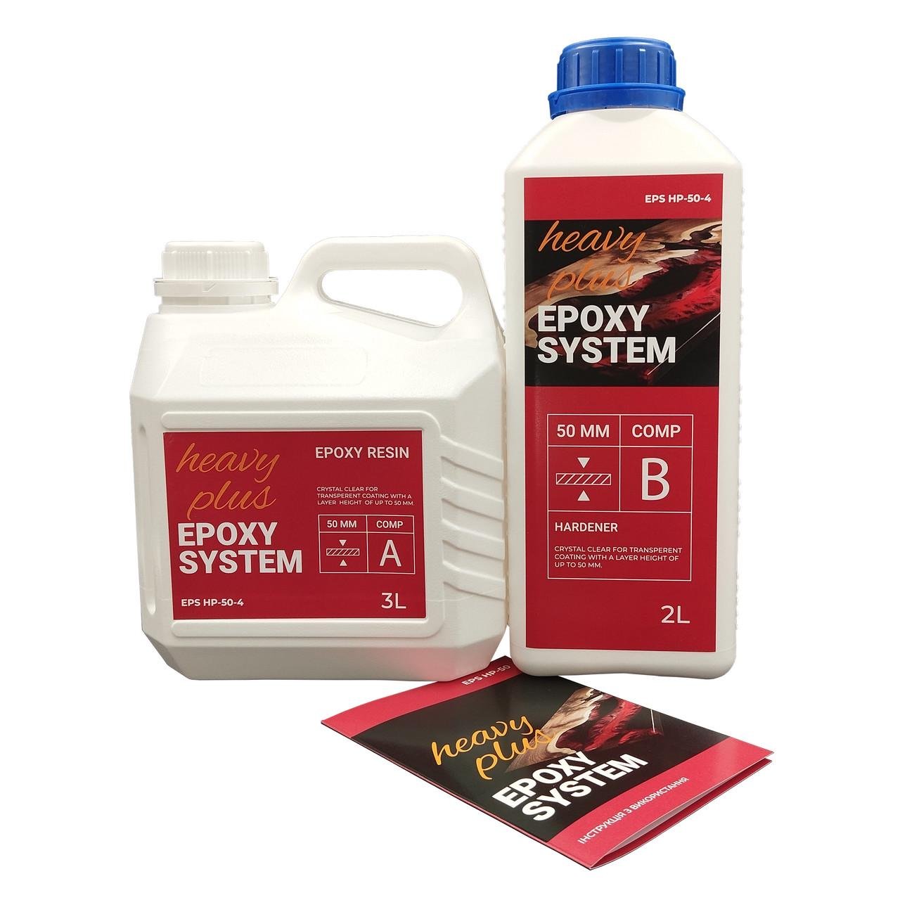 Смола эпоксидная 4 кг Прозрачный/отвердитель Heavy Plus для заливки столешниц/стен/полов/картин - фото 1 Смола эпоксидная 4 кг Прозрачный/отвердитель Heavy Plus для заливки столешниц/стен/полов/картин - фото 1
