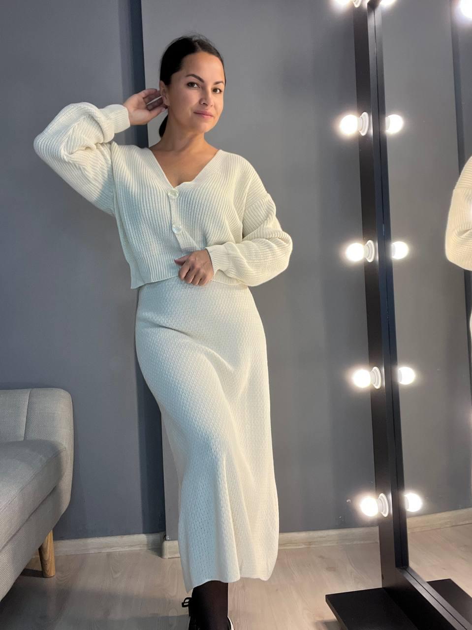 Юбка женская My fashion 2024402 трапеция косичка длинная OS Молочный (1150) - фото 8 Юбка женская My fashion 2024402 трапеция косичка длинная OS Молочный (1150) - фото 8