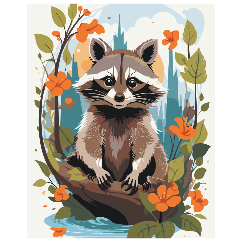 Картина по номерам ART CRAFT Забавный полоскунчик 40x50 см (11596-AC)