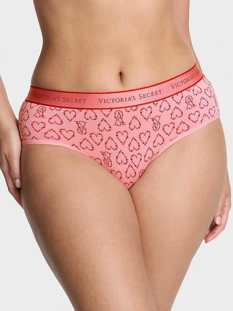 Трусики женские Victoria's Secret Logo Cotton Hiphugger 2XL Розовый (698756322946)