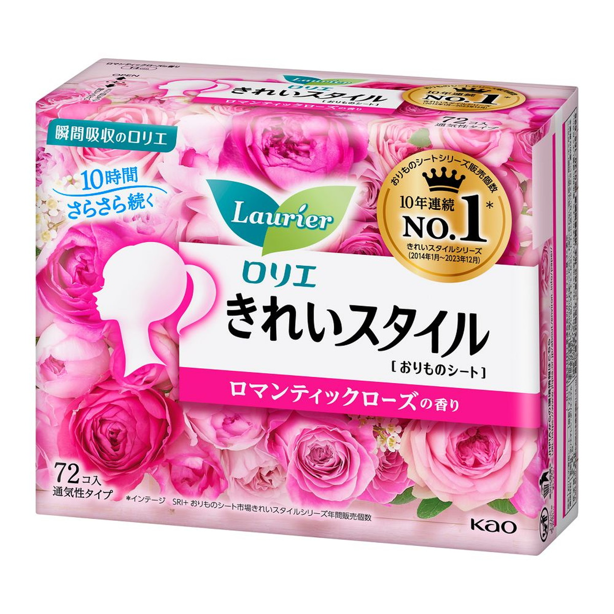 Прокладки гігієнічні щоденні Laurier Beautiful Style Kao аромат троянди 72 шт. (306258)