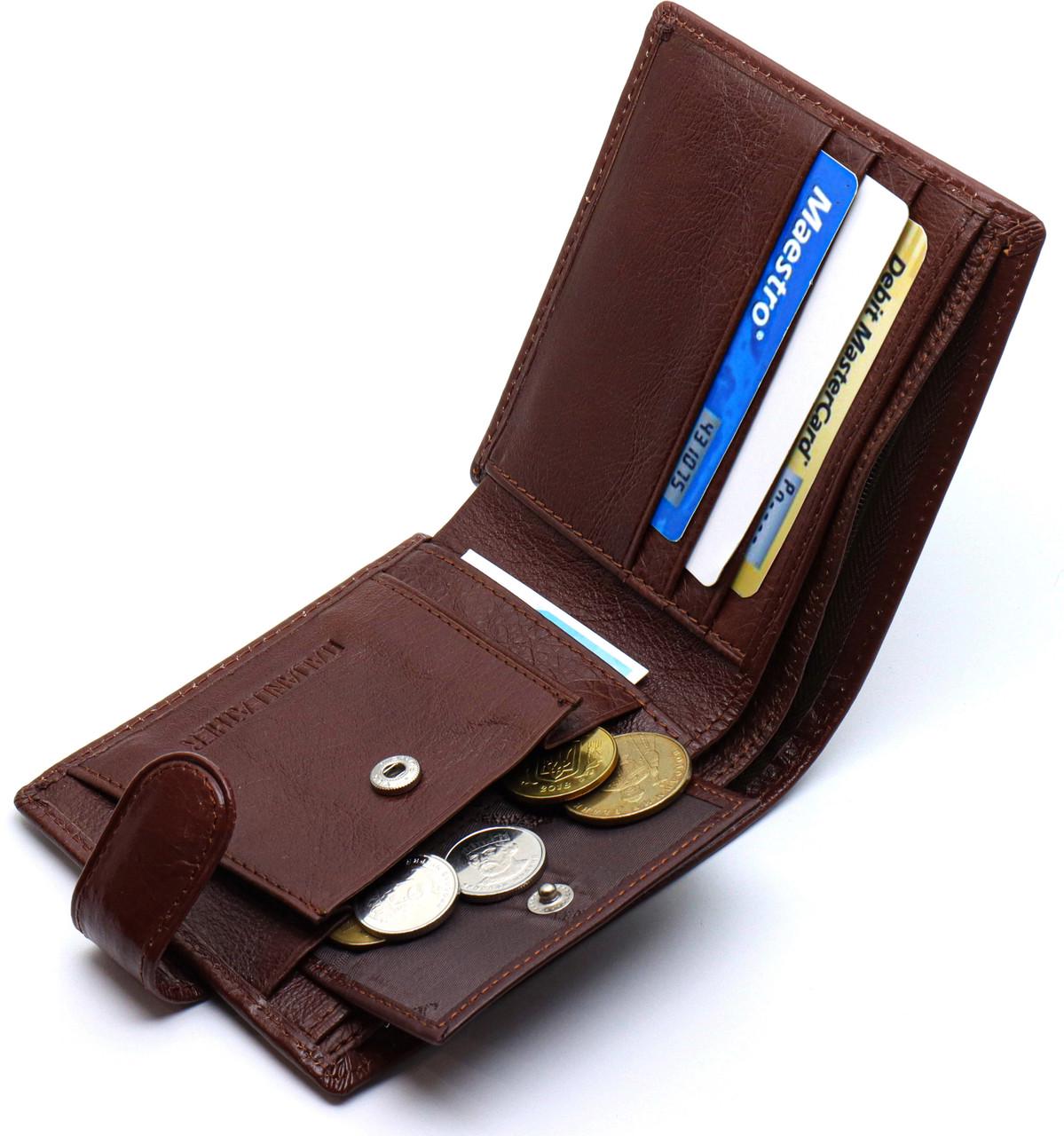 Портмоне мужское St Leather из натуральной кожи Коричневый (B104) - фото 4 Портмоне мужское St Leather из натуральной кожи Коричневый (B104) - фото 4