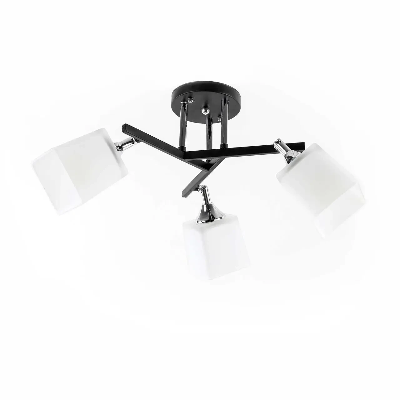 Люстра Sirius хай тек на 3 поворотних плафона Чорна (193502/3)