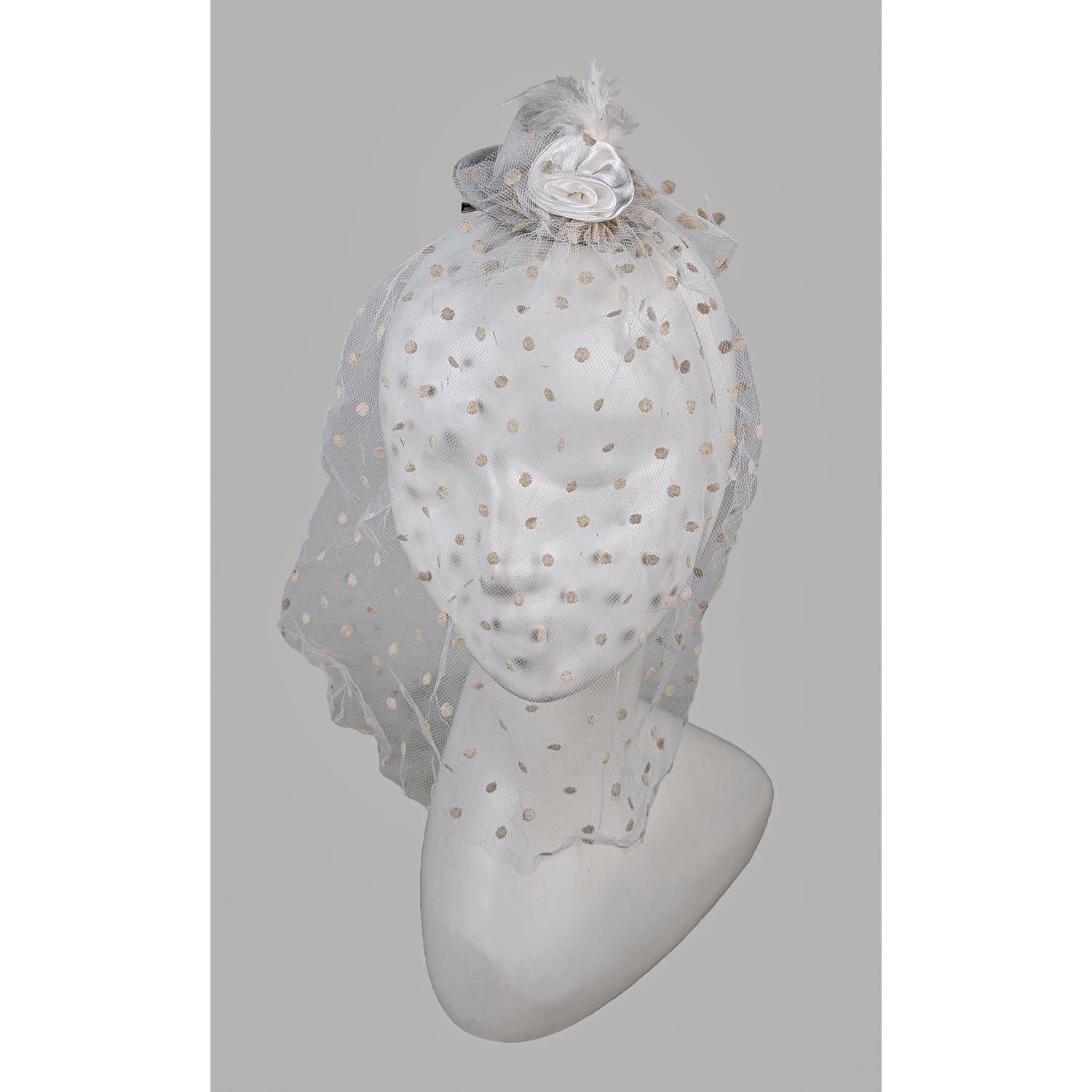Шляпка Seta Décor мини с вуалью (11-101WT)